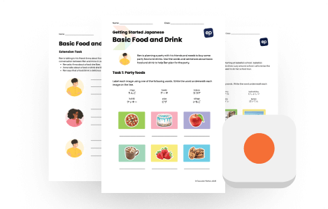 Free Beginner Japanese Worksheet Pack – Around School, Food & Weather