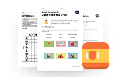 Free Beginner Spanish Worksheet Pack – Food & Shopping